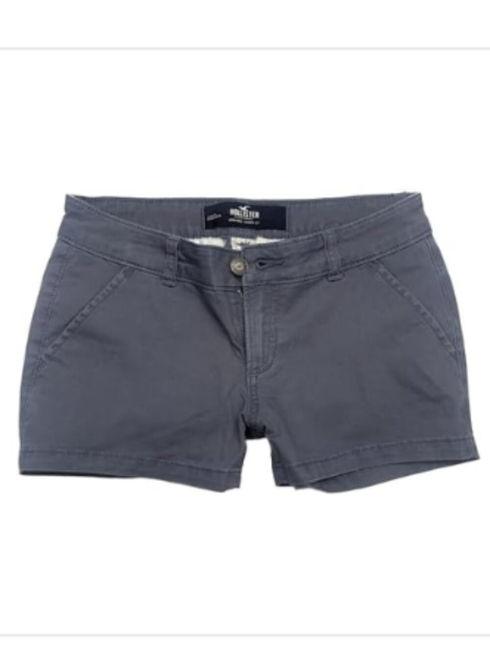 Hollister Gray Y2K Low-Rise Cargo Shorts